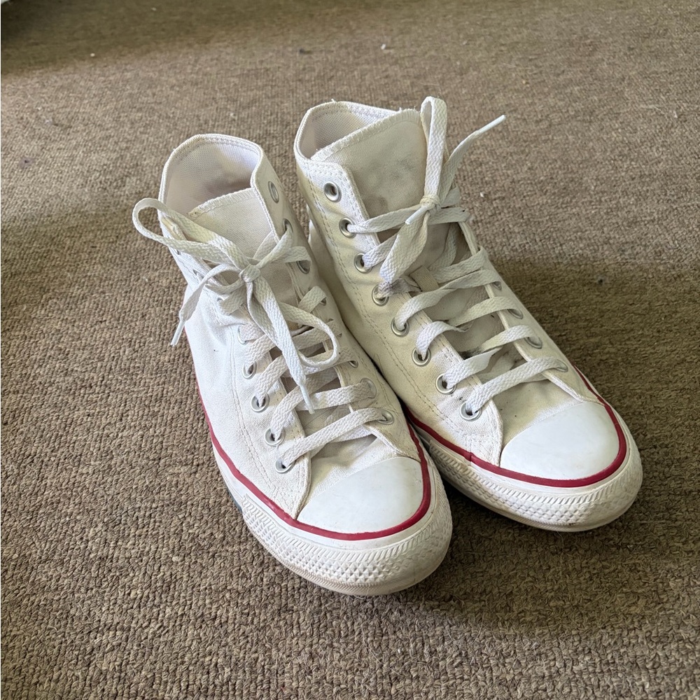 Classic White High-Top Sneakers